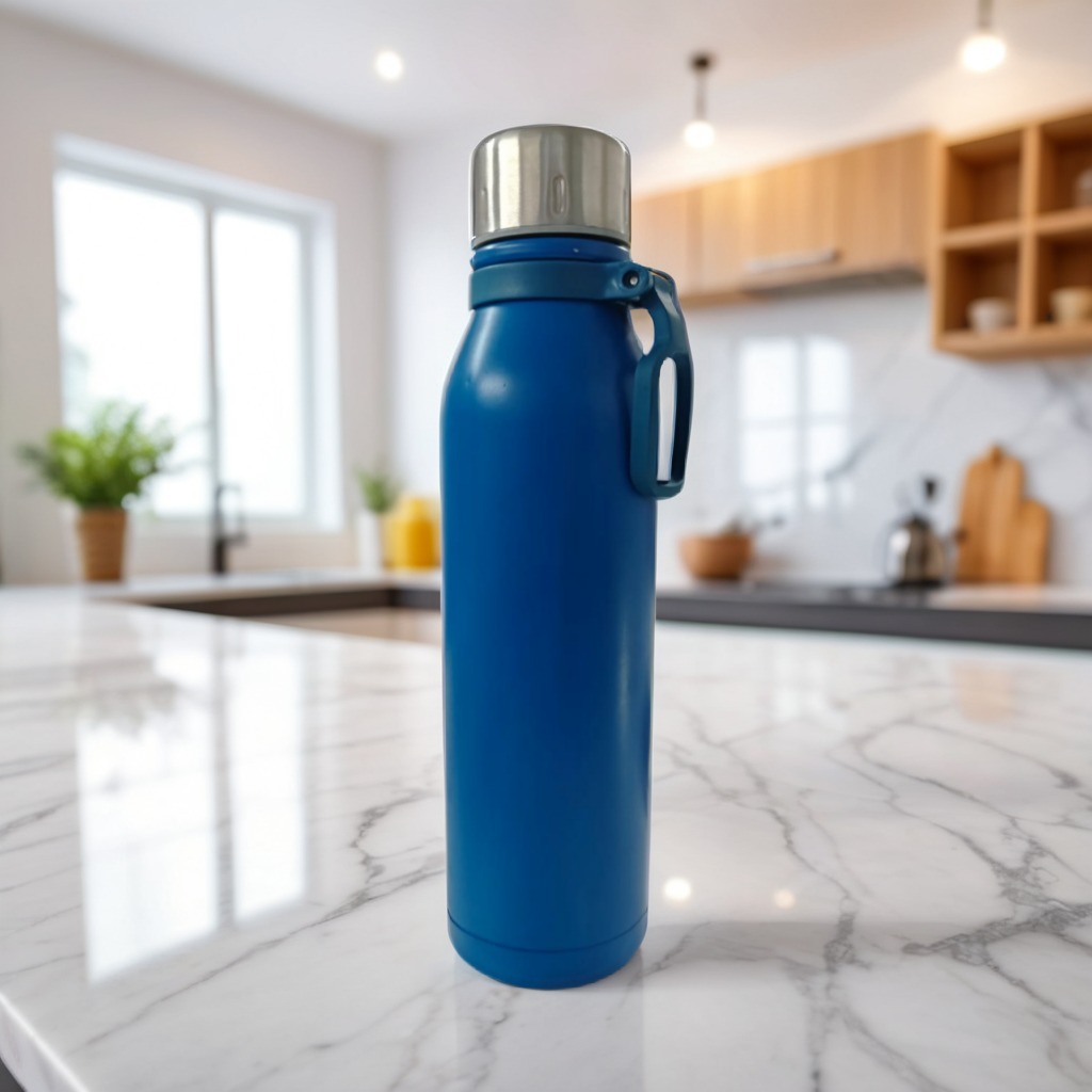 SS BOTTLE WITH RUBBER HANDLE