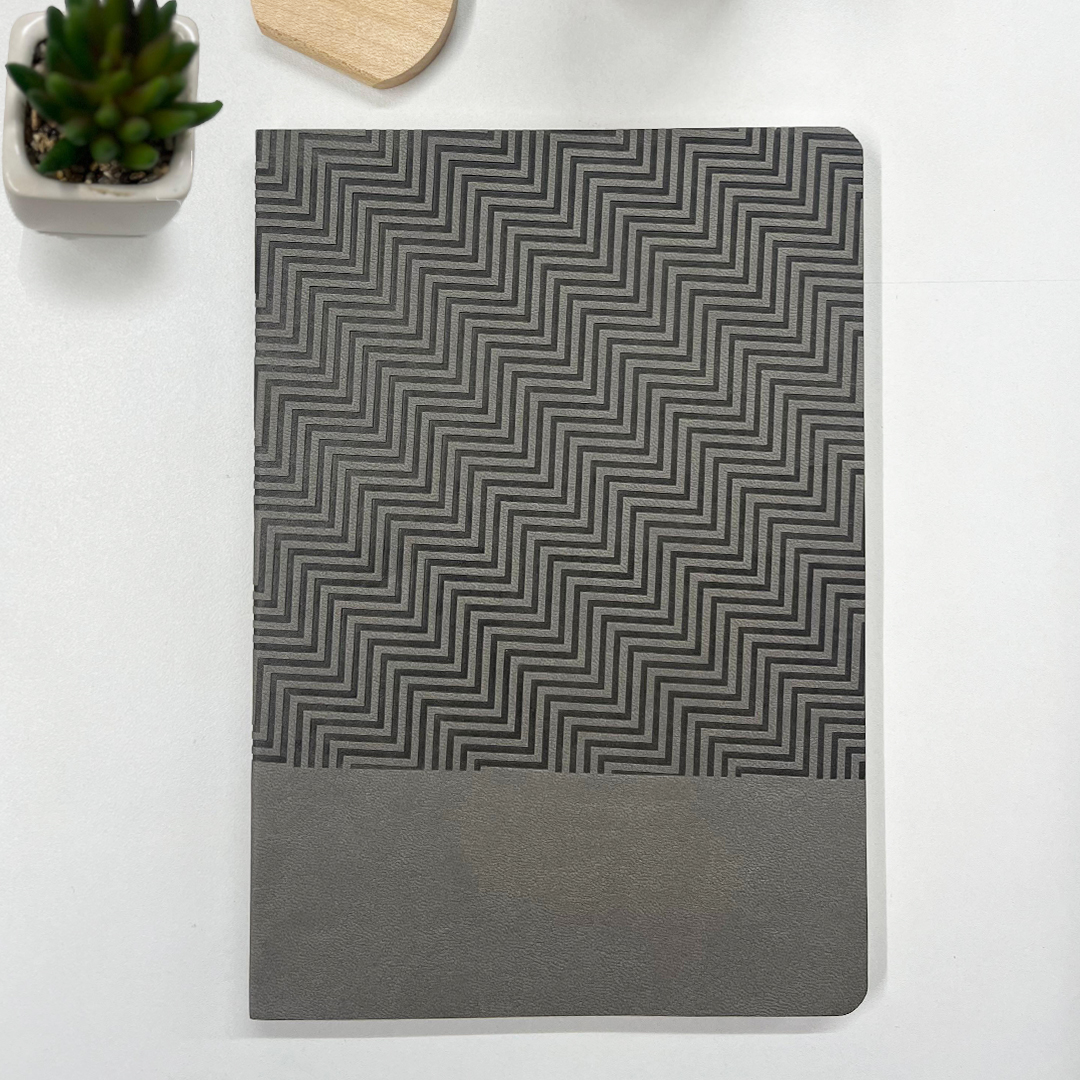 GREY PU LEATHER DIARY