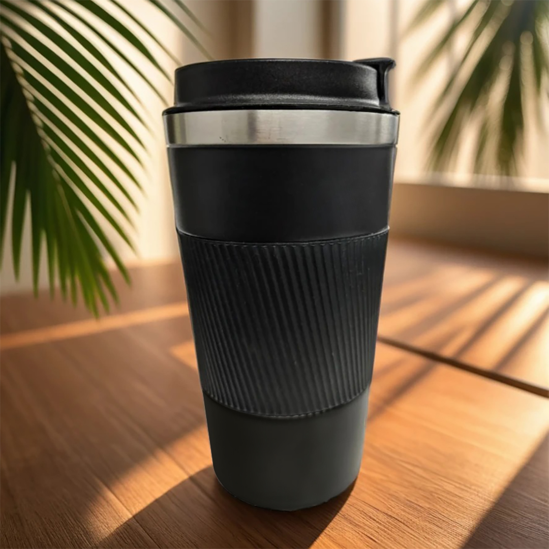 INSULATED SS BLACK TUMBLER